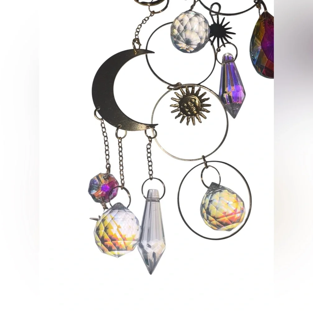 Colorful Crystal Sun Catcher Plant Picks 8-Inch Metal Garden Decor - Picture 6 of 9